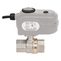 Effebi Kugelhahn Lybra, motorisch gesteuert, DN 15 1/2", 230V, Messing, vernickel... EFFEBI-E67AA204VMZA0 8016218651103 (Abb. 1)