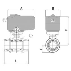 Effebi Motor-Kugelhahn Lybra, 24V AC, DN 20, 3/4", Messing, vernickelt... EFFEBI-E67AA205TMZA0 8016218629676 (Abb. 1)