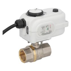 Effebi Motor-Kugelhahn Lybra, 24V AC, DN 20, 3/4", Messing, vernickelt... EFFEBI-E67AA205TMZA0 8016218629676 (Abb. 1)