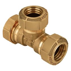 Effebi T-Stück 864, 20mm, 16 bar, 80 Grad C, Messing... EFFEBI-10050004P 8016615029680 (Abb. 1)