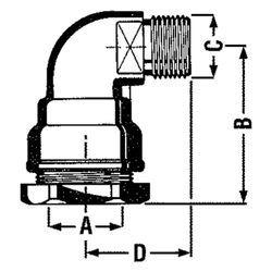 Effebi Winkelanschlussverschraubung Typ 867, 25mm x 3/4", Messing... EFFEBI-10060005P 8016218902267 (Abb. 1)