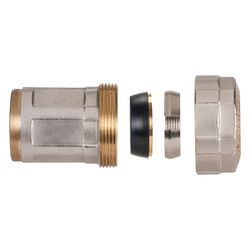 Effebi Kronos Push Rohranschluss 3-teilig, DN 32 1 1/4" IG, Messing vernickelt CW617N... EFFEBI-E101N907P 8016218601276 (Abb. 1)