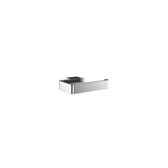 emco Loft Papierhalter ohne Deckel chrom rechteckige Abdeckrosette flacher Stab Zamak mit Befestigungsmaterial