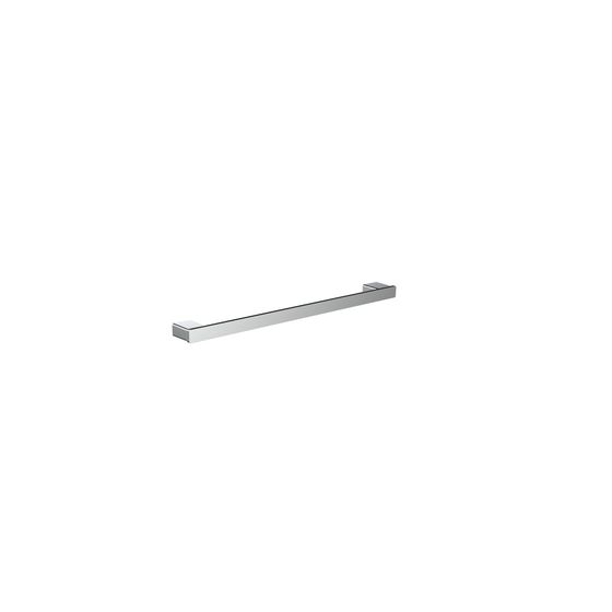 emco Loft Badetuchhalter 600 mm Aluminium Chrom poliert flacher Stab mit verdeckter Befestigung und Montagematerial