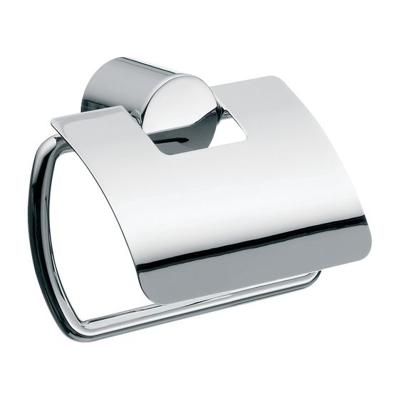 emco Rondo 2 Papierhalter mit Deckel Chrom runde Abdeckrosette Schraubbefestigung Zamak