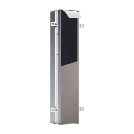 emco WC-Modul Asis Plus Unterputz mit Papierentnahme oben Tür rechts befliesbar 803 mm mit Bürste und Reserverollenhalter