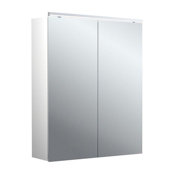 emco Lichtspiegelschrank Pure 2 Classic Aufputz mit LED Waschtischbeleuchtung 2 Türen 600mm Touchsensor Glasablage Soft Close