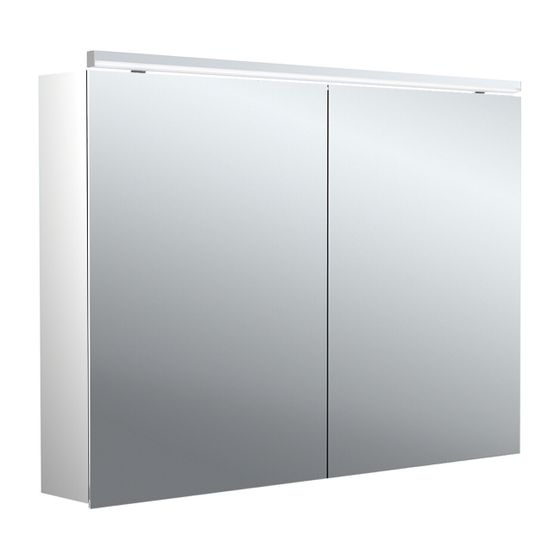 emco Lichtspiegelschrank Pure 2 Classic Aufputz mit LED Waschtischbeleuchtung 2 Türen Touchsensor Glasablagen Soft Close
