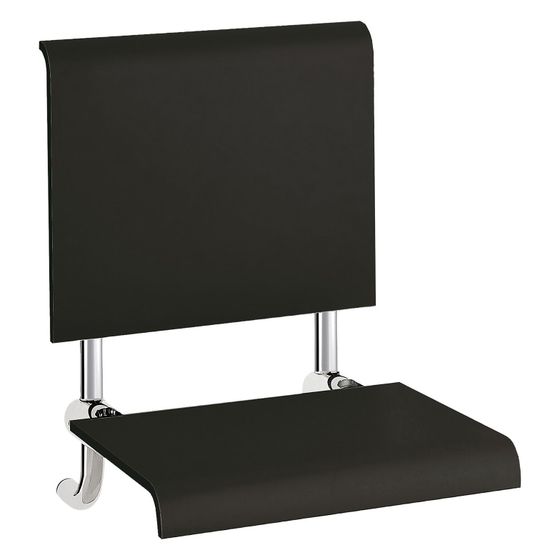 emco Einhängesitz System 2, 360x569x488mm, Messing, Schwarz/Chrom