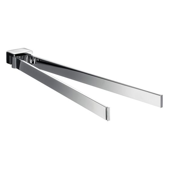 emco Loft Handtuchhalter schwenkbar 2-armig 437 mm chrom poliert mit Befestigungsmaterial