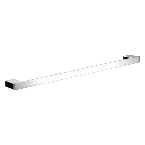 emco Loft Badetuchhalter 600 mm Aluminium Chrom poliert flacher Stab mit verdeckter Befestigung und Montagematerial