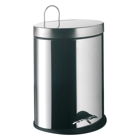 emco Abfallbehälter system 2, 5l, oval, Edelstahl, Edelstahloptik