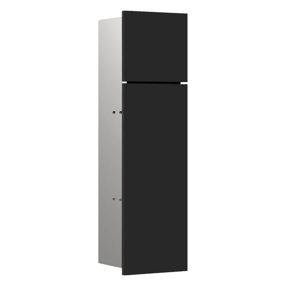 emco WC-Modul asis pure Unterputz, 600mm, Anschlag links, Aluminium/MDF, Schwarz