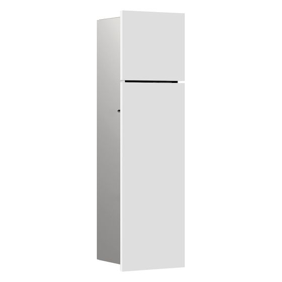 emco WC-Modul asis pure Unterputz, 600mm, Anschlag rechts, Aluminium/MDF, Alpinweiß
