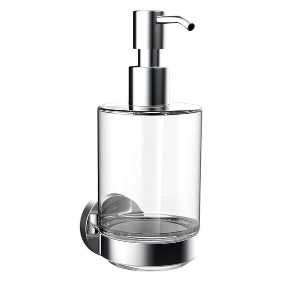 emco Seifenspender round, 270ml, 69x177x89,5mm, Metall/Glas, Chrom