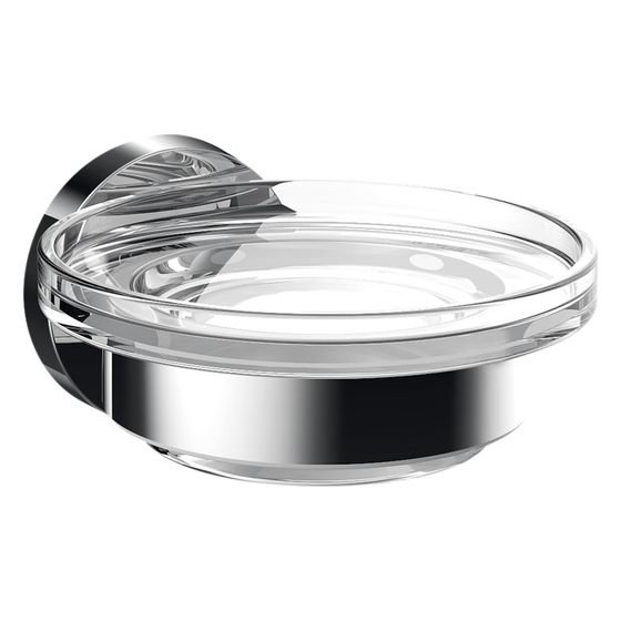 emco Seifenhalter round, 89x50x99,5mm, Metall/Glas, Chrom