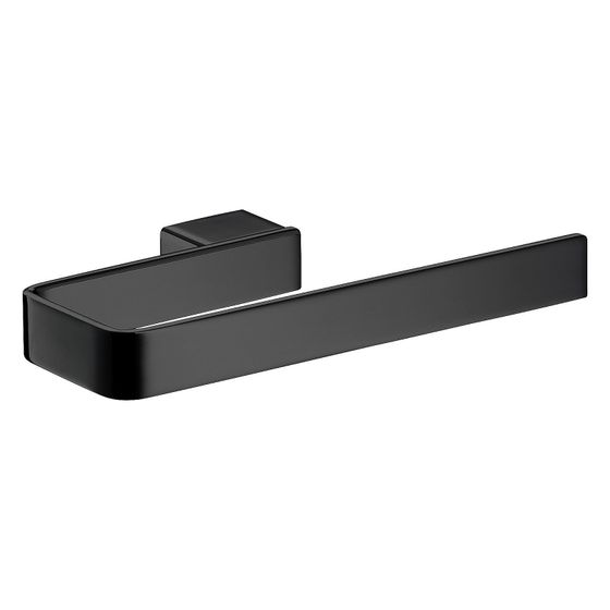 emco Loft Handtuchring starr rechts offen schwarz flacher Stab 208 mm mit Befestigungsmaterial
