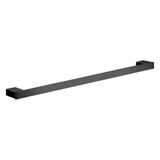 emco Loft Badetuchhalter Aluminium Schwarz 600 mm Flacher Stab Verdeckte Befestigung Poliert