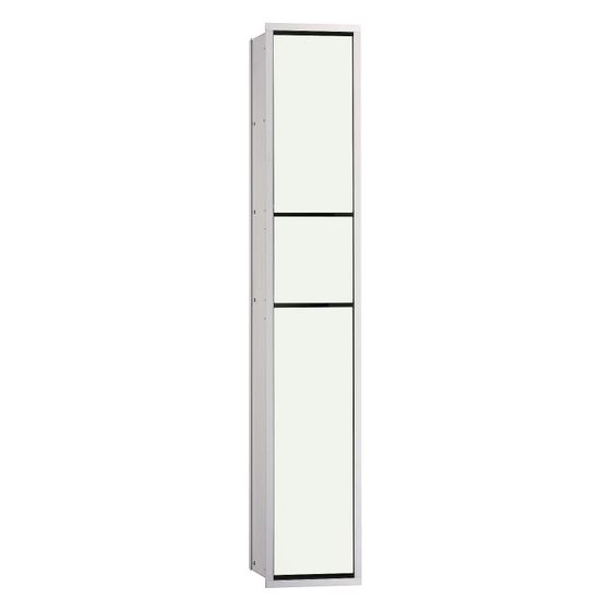 emco Gäste-WC-Modul asis 150, 168x964x153mm, Aluminium/Glas, Aluminiumoptik/Optiwhite