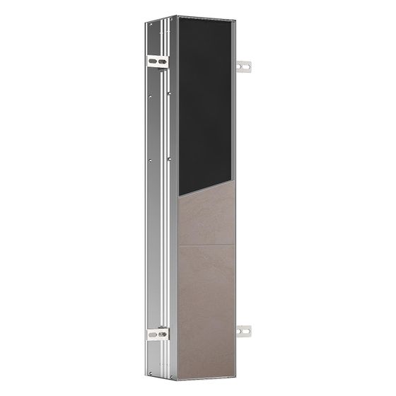 emco WC-Modul Asis Plus Unterputz mit Papierentnahme oben Tür rechts befliesbar 803 mm mit Bürste und Reserverollenhalter