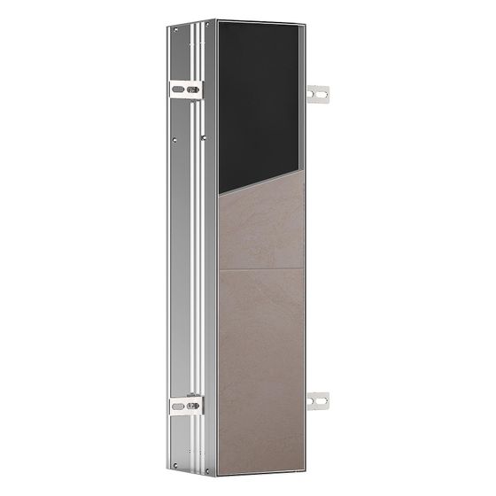 emco WC-Modul asis plus, 154x658x150mm, befliesbar, Anschlag links, Edelstahl/Aluminium