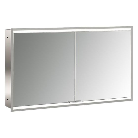 Emco Unterputz-Spiegelschrank Prime2 Facelift 1200 LED, 1204x727x152mm, 2 Türen, Aluminium, verspiegelt