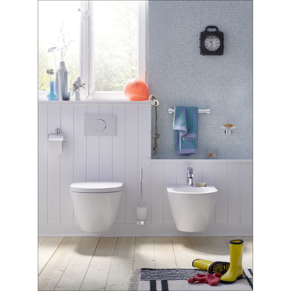 emco Fino Bürstengarnitur Kristallglas satiniert Mattglas Stiel Chrom Wandmontage mit B... EMCO-841500100 4018445094467 (Abb. 3)