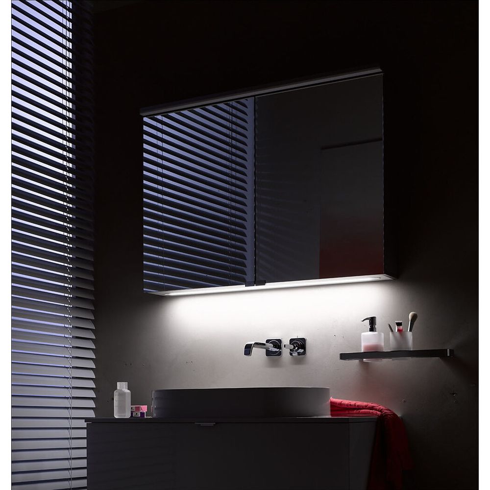 emco Lichtspiegelschrank Aufputz 2 Türen 1000mm pureLED Leuchte 4000K mit Glasablagen S... EMCO-979705083 4018445105071 (Abb. 9)