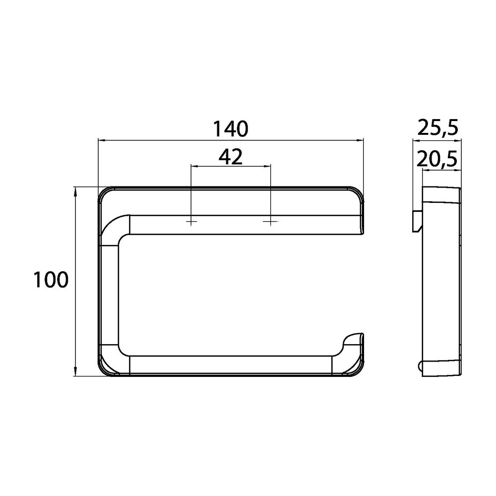 emco Trend Papierhalter ohne Deckel aus Zamak chrom mit verdeckter Schraubbefestigung u... EMCO-020000104 4018445109741 (Abb. 3)