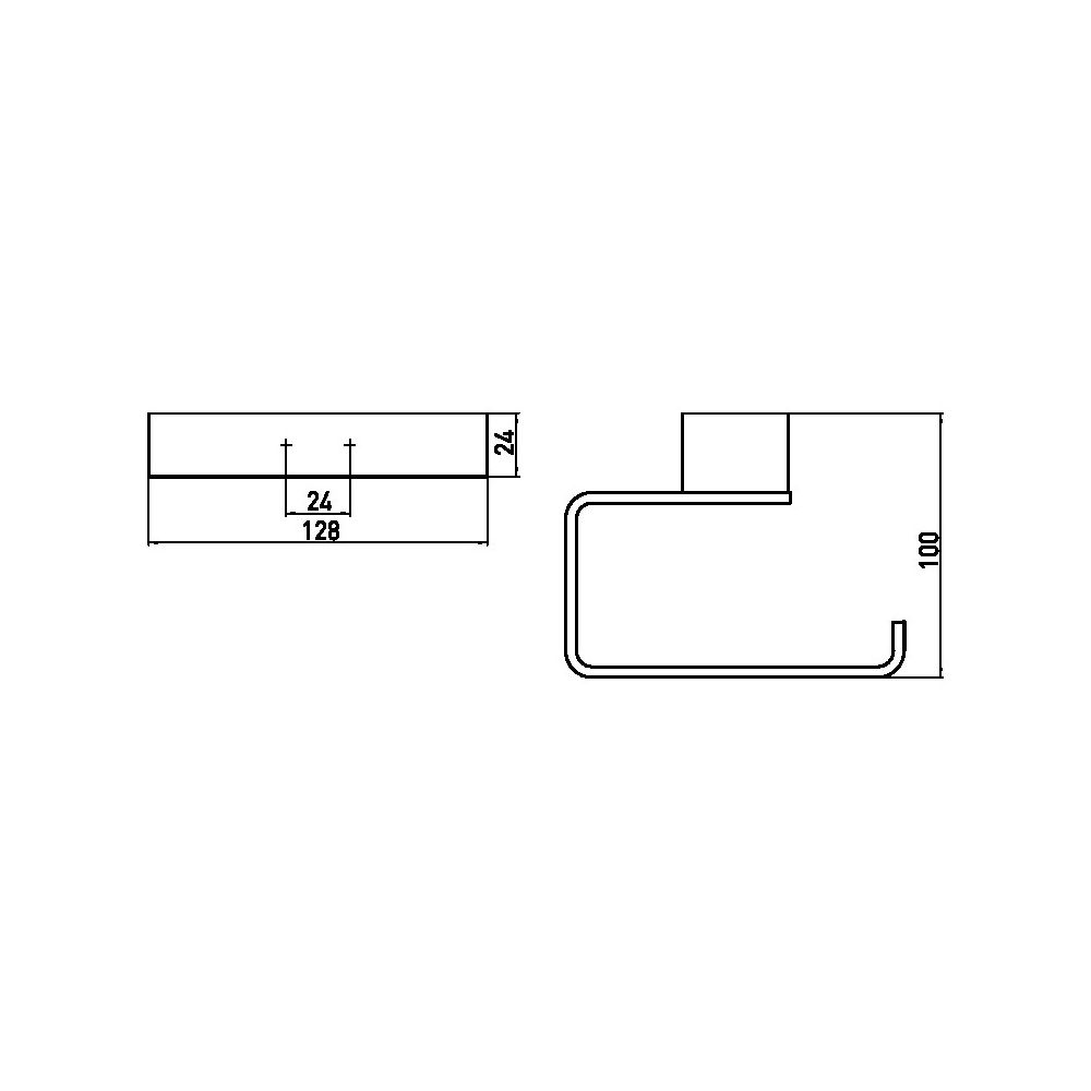 emco Loft Papierhalter ohne Deckel chrom rechteckige Abdeckrosette flacher Stab Zamak m... EMCO-050000101 4018445078047 (Abb. 5)