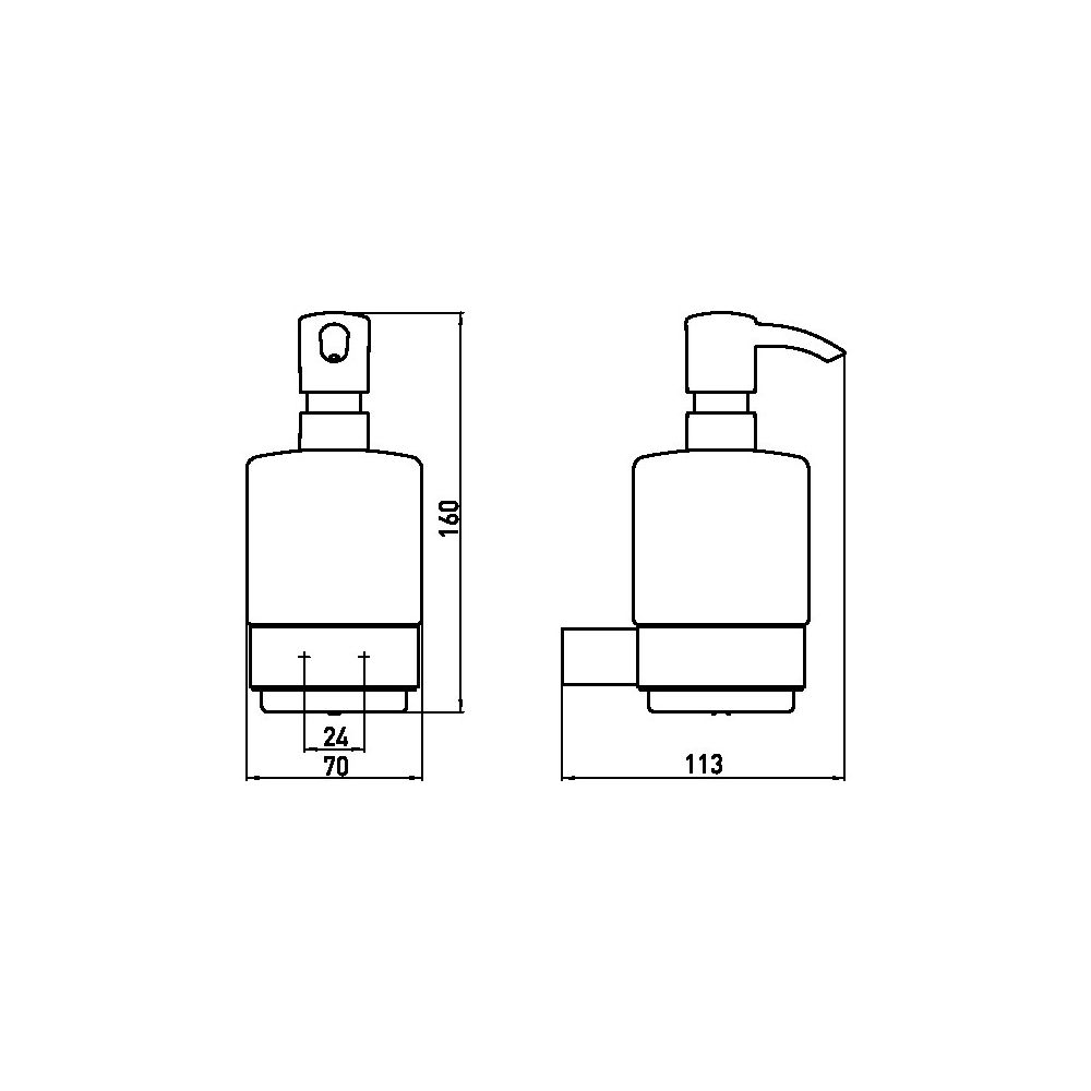 emco Loft Seifenspender satiniertes Glasteil Kunststoffpumpe chrom eckig 300 Milliliter... EMCO-052100101 4018445078092 (Abb. 5)