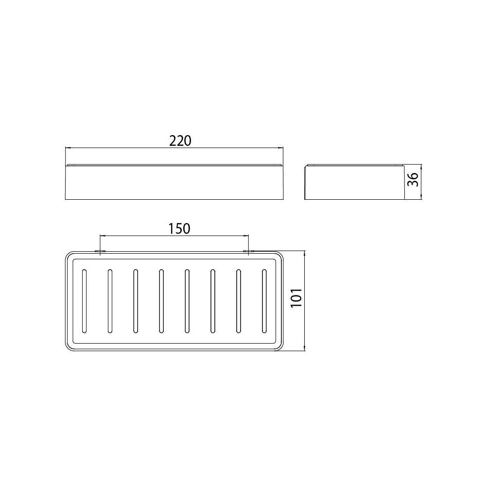 emco Loft Schwammkorb mit Kunststoffeinsatz 220x36x101 mm Chrom Weiß Zamak Badaccessoir... EMCO-054500102 4018445105224 (Abb. 2)