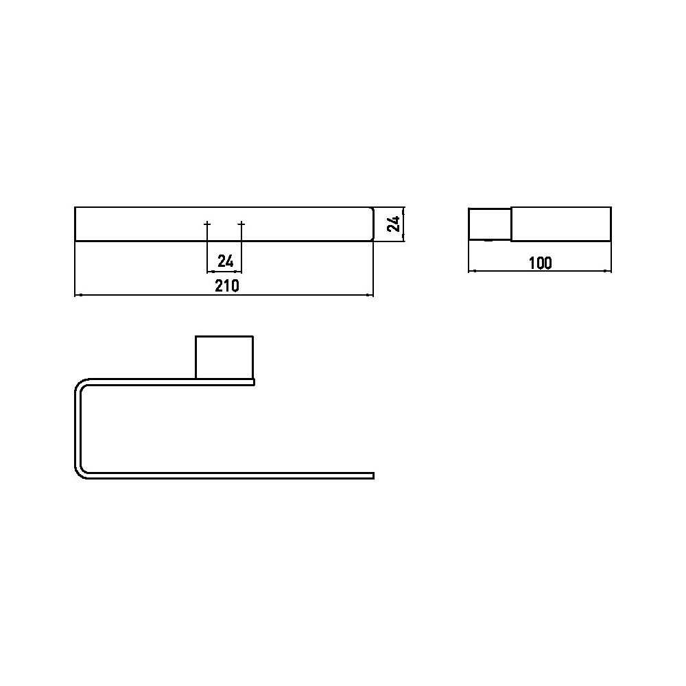 emco Loft Handtuchring starr rechts offen Chrom 208 Millimeter flacher Stab mit verdeck... EMCO-055500100 4018445078160 (Abb. 3)