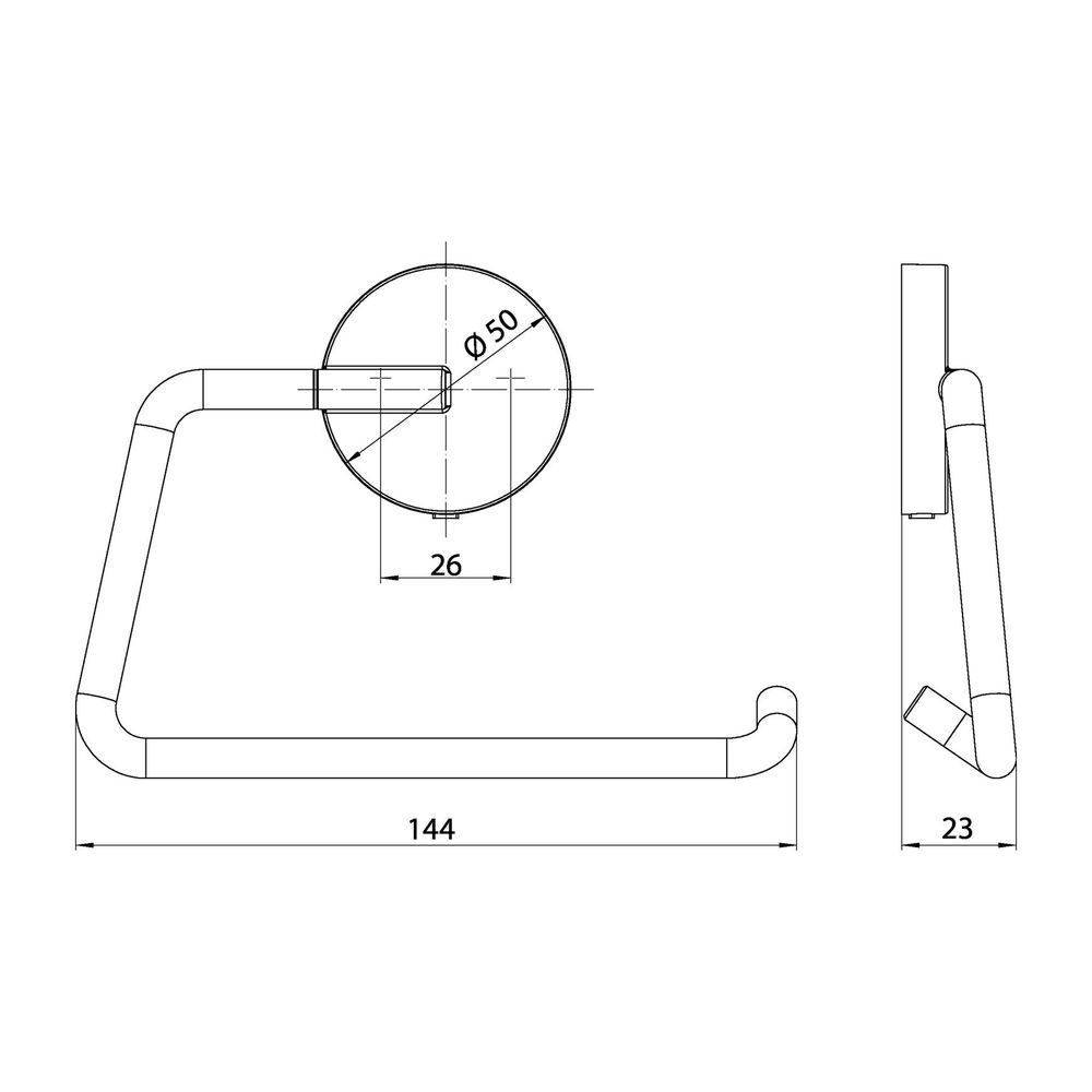 emco Round Papierhalter ohne Deckel Schwarz runde Abdeckrosette mit Befestigungsmateria... EMCO-430013300 4018445121866 (Abb. 8)