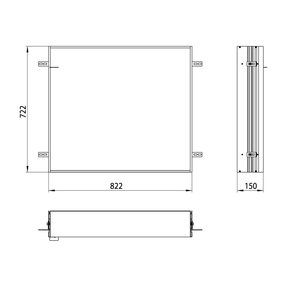 emco Einbaurahmen für Lichtspiegelschrank primezu 72x722 mm passend für Spiegelschränke... EMCO-949700011 4018445107297 (Abb. 2)