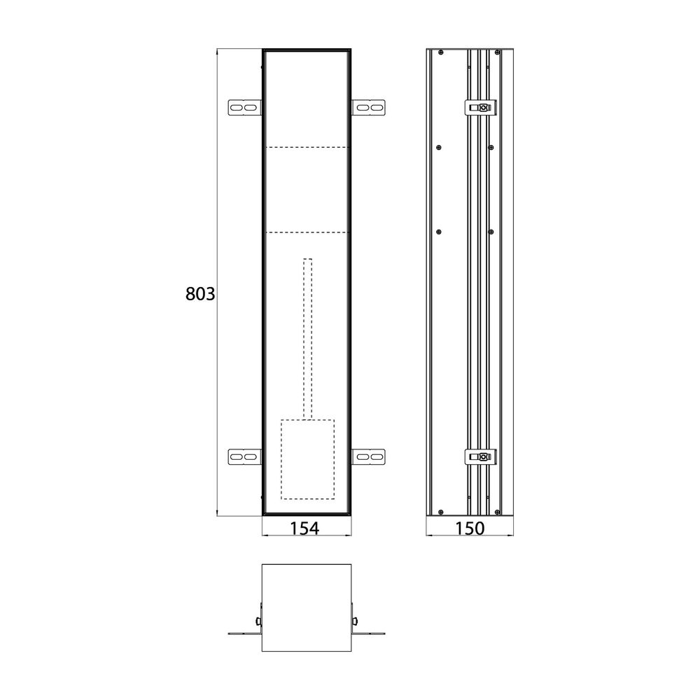 emco WC Modul asis plus Unterputz mit Papierentnahme oben Tür links befliesbar Fächer R... EMCO-975611010 4018445119146 (Abb. 4)
