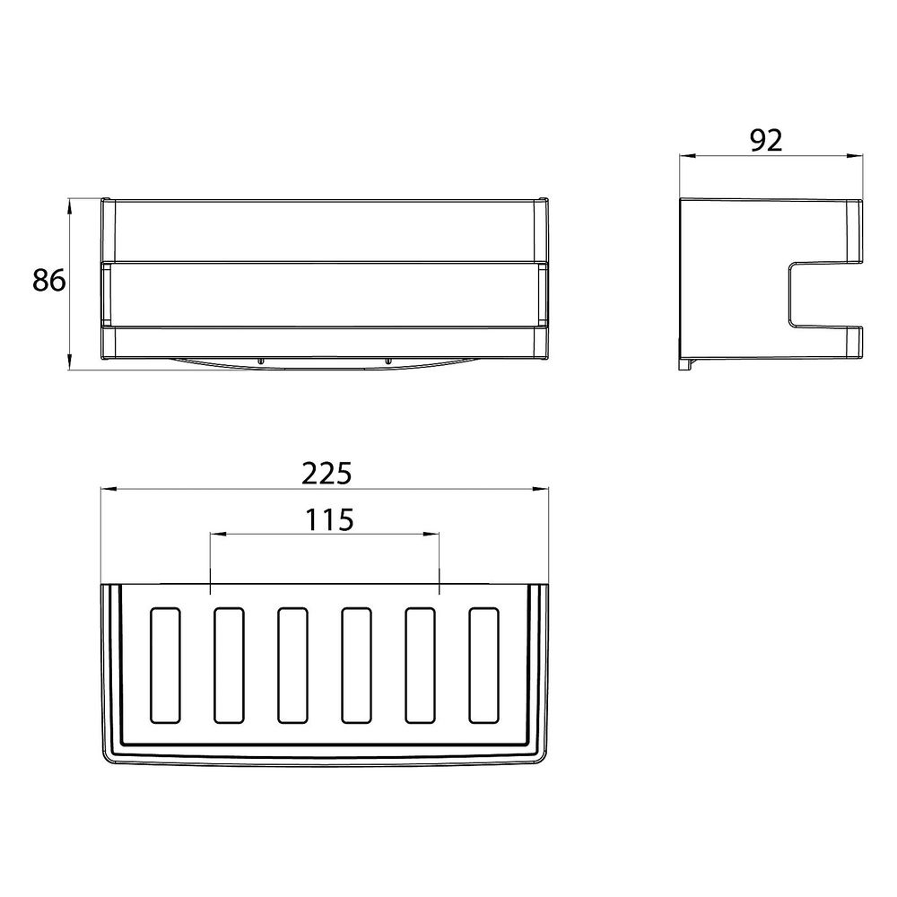 emco Eckwandkorb system 2, 185x81x185mm, Zink/Kunststoff, Chrom... EMCO-354500124 4018445122412 (Abb. 2)