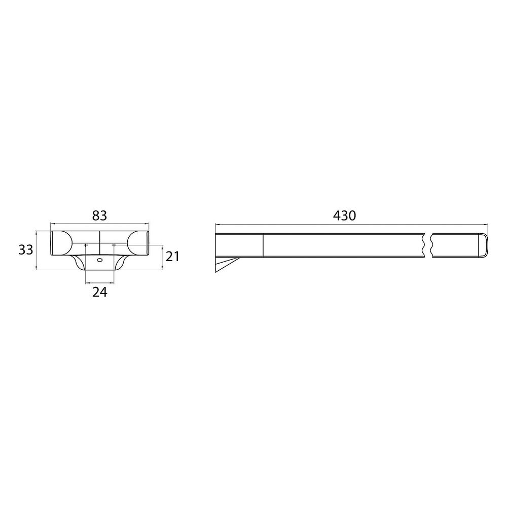 emco Handtuchhalter trend, starr, 430mm, Zamak, Chrom... EMCO-025000146 4018445109758 (Abb. 2)