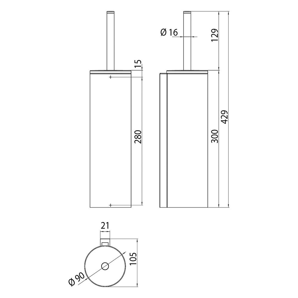emco Bürstengarnitur system2, 90x429x105mm, Aluminium, Chrom... EMCO-351500102 4018445101714 (Abb. 2)