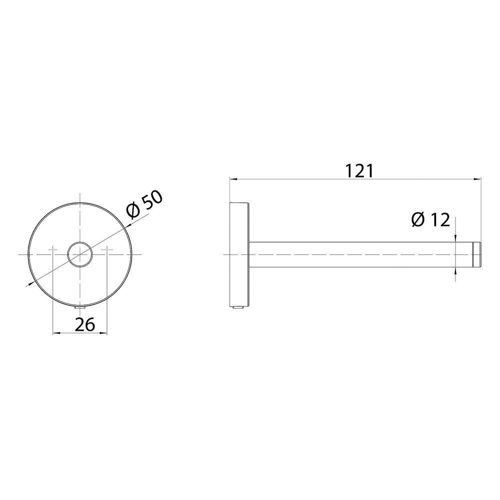 emco Reservepapierhalter round, 50x121mm, Metall, Chrom... EMCO-430500100 4018445121873 (Abb. 2)