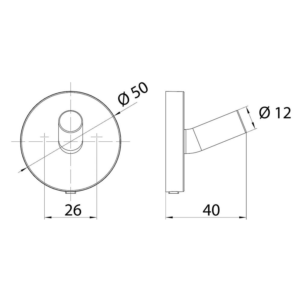 emco Haken round, 50x50x40mm, Metall, Chrom... EMCO-437500100 4018445122092 (Abb. 2)
