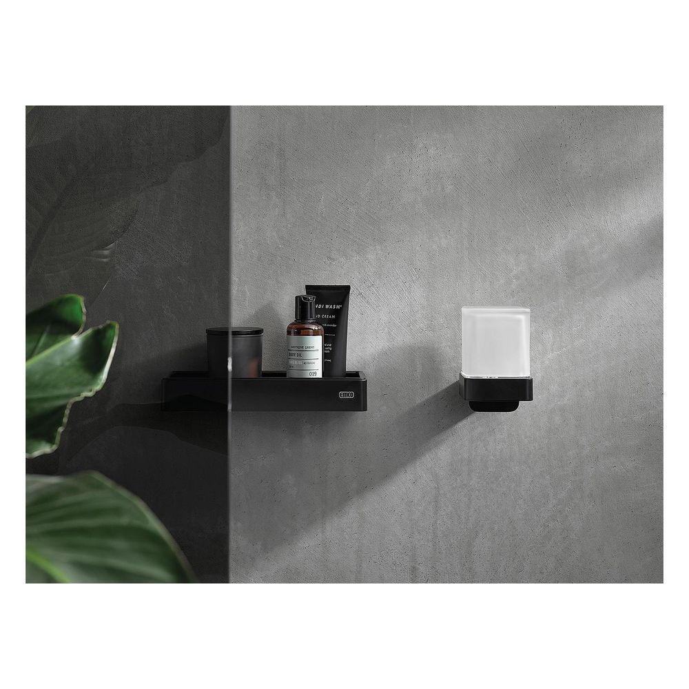emco Loft Einhand Seifenspender satiniertes Glas Kunststoffpumpe schwarz eckig matt 155... EMCO-052113303 4018445115711 (Abb. 3)