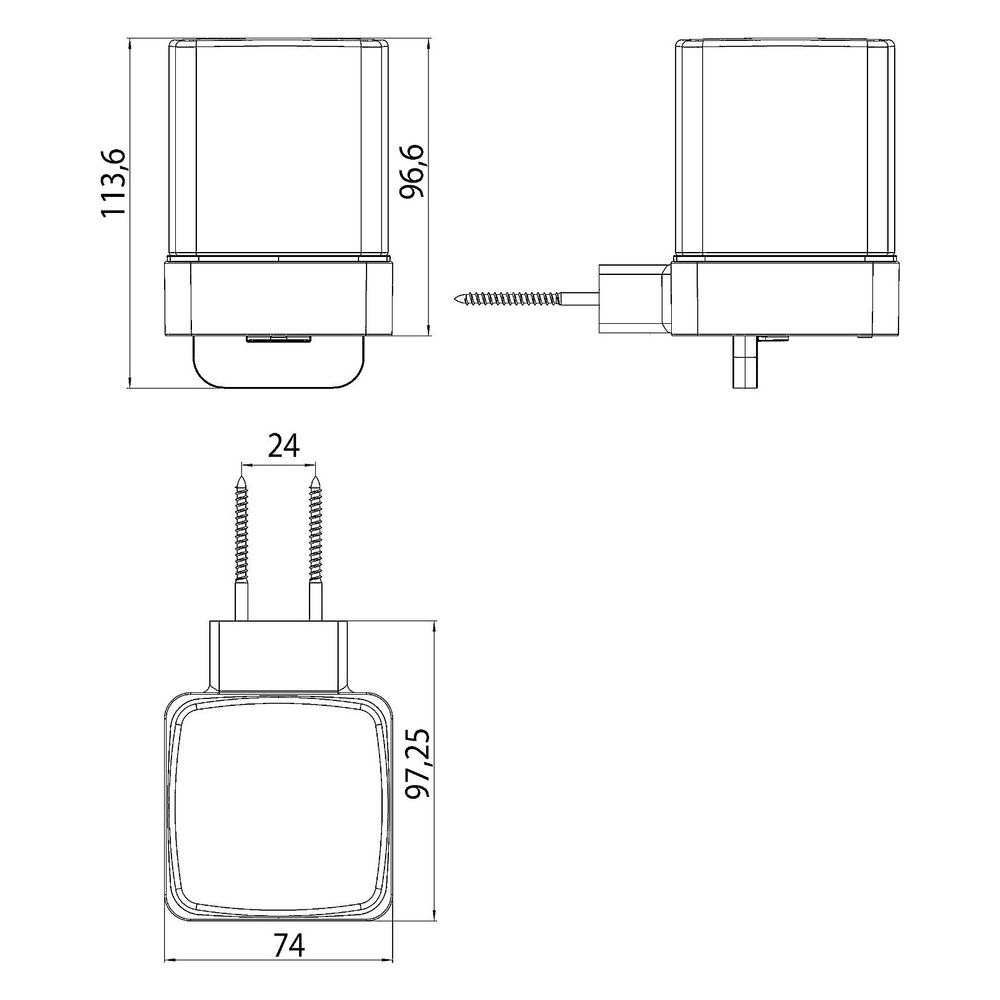 emco Loft Einhand Seifenspender satiniertes Glas Kunststoffpumpe schwarz eckig matt 155... EMCO-052113303 4018445115711 (Abb. 2)