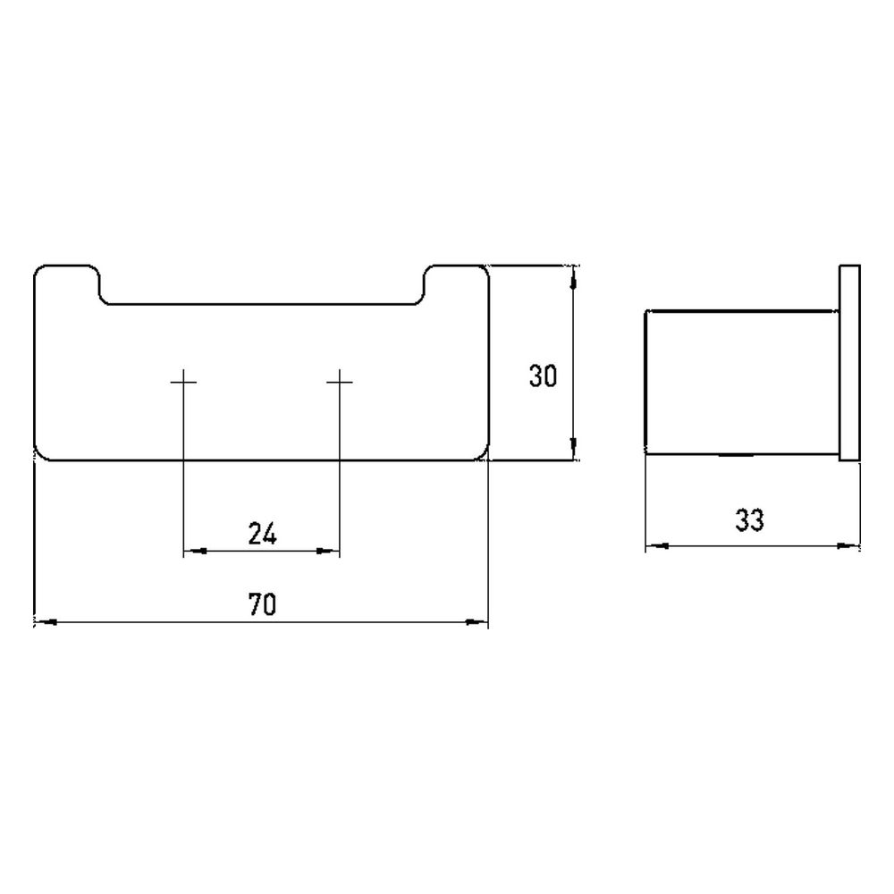 emco Loft Doppelhaken aus Zamak mit verdeckter Schraubbefestigung 70x30x33mm schwarz la... EMCO-057513302 4018445116015 (Abb. 2)