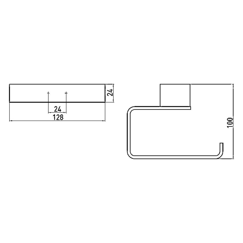 emco Loft Papierhalter ohne Deckel Schwarz aus Zamak mit rechteckiger Abdeckrosette und... EMCO-050013301 4018445115650 (Abb. 2)