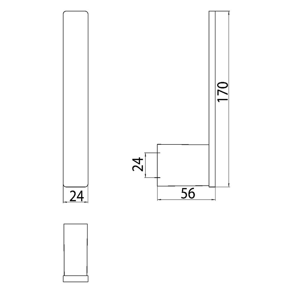 emco Loft Reservepapierhalter senkrecht für 1 Rolle Wandmontage schwarz Zamak mit Befes... EMCO-050513301 4018445115674 (Abb. 2)