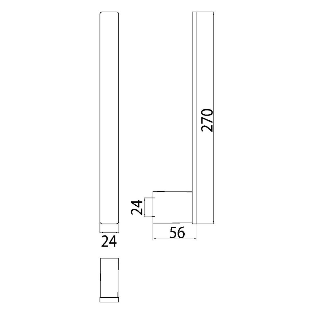 emco Reservepapierhalter loft senkrecht, 270x24x56mm, Aluminium, Schwarz matt... EMCO-050513302 4018445131780 (Abb. 2)