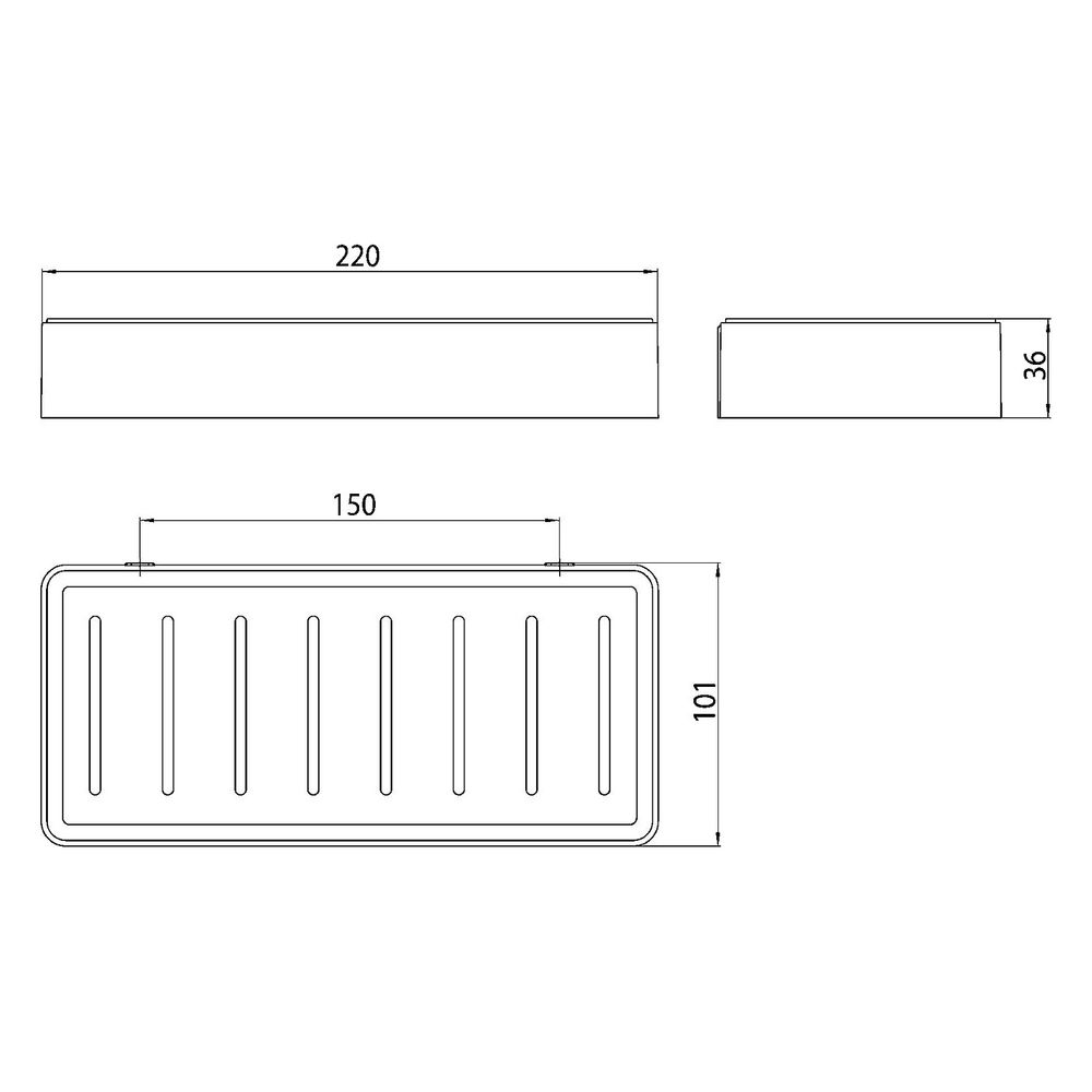 emco Seifenkorb loft, 220x36x101mm, Aluminium/Kunststoff, Schwarz, 54513302... EMCO-054513302 4018445115742 (Abb. 2)