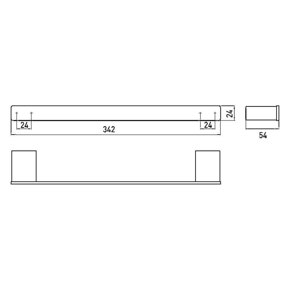 emco Wannengriff loft, 342x24x54mm, Aluminium, Schwarz, mit Seifenkorb... EMCO-057013330 4018445115810 (Abb. 2)