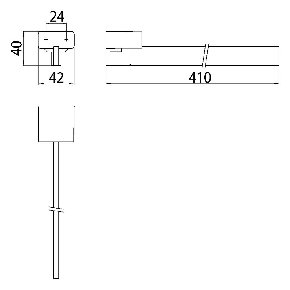 emco Handtuchhalter loft einarmig 410mm, Aluminium, Schwarz... EMCO-055013342 4018445131889 (Abb. 2)